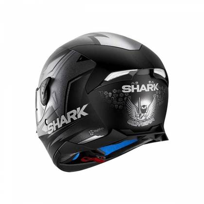 Cască Moto Integrală SHARK SKWAL 2 REPLICA OLIEVIRA  cu Lumini LED · Gri / Negru Mat  - 2