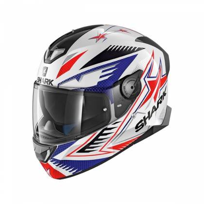 Cască Moto Integrală SHARK SKWAL 2 DRAGHAL · Alb / Albastru / Roșu  - 0