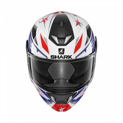 Cască Moto Integrală SHARK SKWAL 2 DRAGHAL · Alb / Albastru / Roșu  - 1