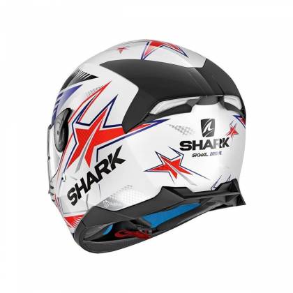 Cască Moto Integrală SHARK SKWAL 2 DRAGHAL · Alb / Albastru / Roșu  - 2
