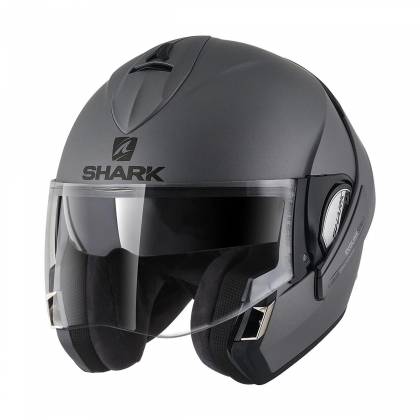 Cască Moto Modulară SHARK EVOLINE S3 KING SIZE BLANK · Gri Mat  - 0