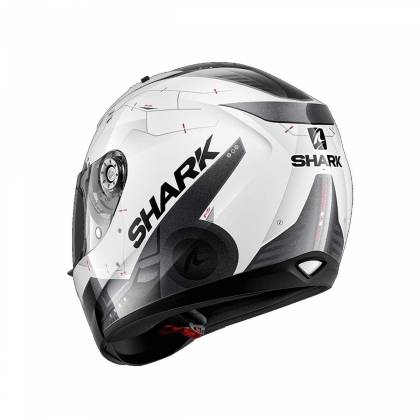 Cască Moto Integrală SHARK RIDILL MECCA 1.2 · Alb / Negru / Roșu  - 1