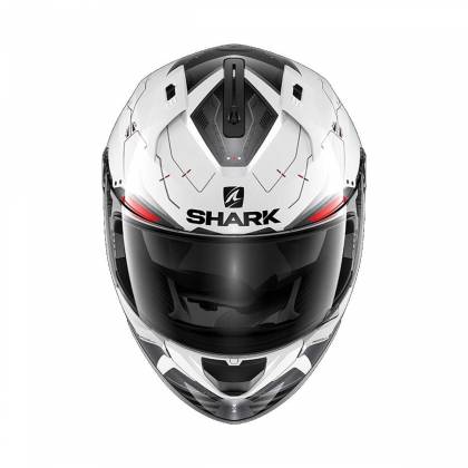 Cască Moto Integrală SHARK RIDILL MECCA 1.2 · Alb / Negru / Roșu  - 2