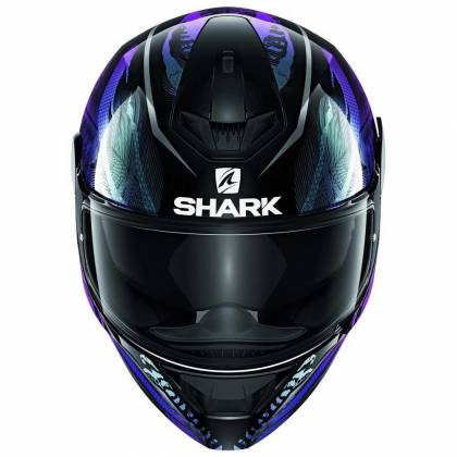 Cască Moto Integrală SHARK D-SKWAL 2 SHIGAN · Negru / Mov / Verde  - 1