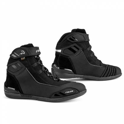 Ghete Moto din Piele & Textil FALCO JACKAL 2 WTR · Negru  - 0