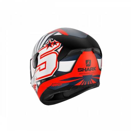 Cască Moto Integrală SHARK D-SKWAL 2 REPLICA ZARCO · Portocaliu / Albastru / Alb Mat  - 2