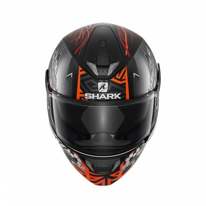 Cască Moto Integrală SHARK SKWAL 2 NOXXYS  cu Lumini LED · Negru / Portocaliu Mat  - 2