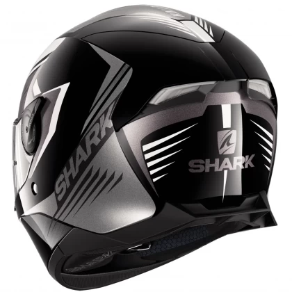 Cască Moto Integrală SHARK SKWAL 2 HALLDER cu Lumini LED · Alb / Negru / Gri  - 3