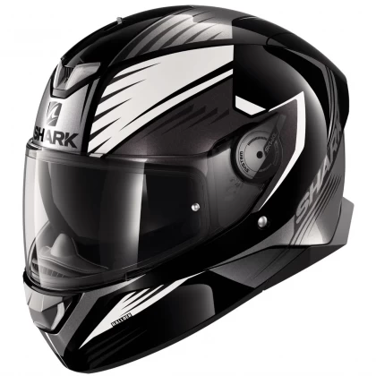 Cască Moto Integrală SHARK SKWAL 2 HALLDER cu Lumini LED · Alb / Negru / Gri  - 0