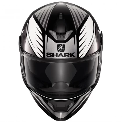 Cască Moto Integrală SHARK SKWAL 2 HALLDER cu Lumini LED · Alb / Negru / Gri  - 2