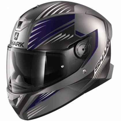 Cască Moto Integrală SHARK SKWAL 2 HALLDER cu Lumini LED · Albastru / Negru / Gri  - 0