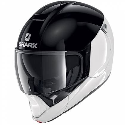 Cască Moto Flip Up SHARK EVOJET DUAL BLANK · Negru / Alb  - 0