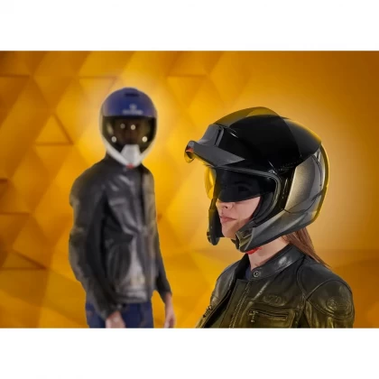 Cască Moto Flip Up SHARK EVOJET DUAL BLANK · Negru / Roșu Mat  - 5