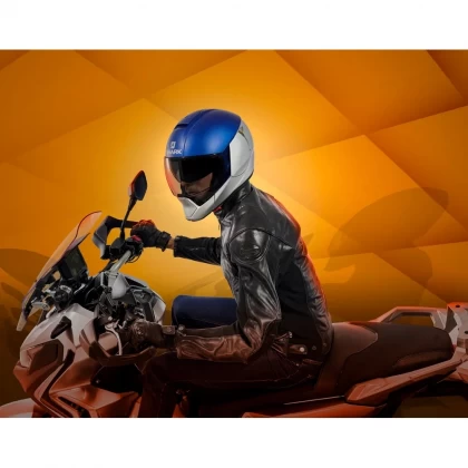 Cască Moto Flip Up SHARK EVOJET DUAL BLANK · Negru / Roșu Mat  - 3