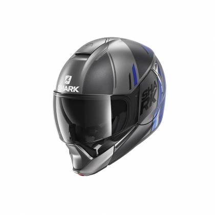 Cască Moto Flip Up SHARK EVOJET VYDA · Gri / Albastru Mat  - 0