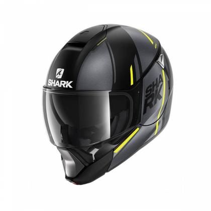 Cască Moto Flip Up SHARK EVOJET VYDA · Gri / Negru / Galben Mat  - 0
