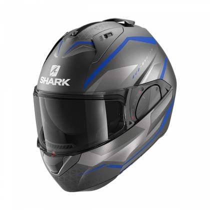Cască Moto Modulară SHARK EVO ES YARI · Gri / Albastru Mat  - 0