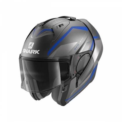 Cască Moto Modulară SHARK EVO ES YARI · Gri / Albastru Mat  - 2