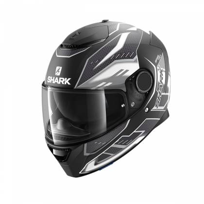 Cască Moto Integrală SHARK SPARTAN ANTHEON · Negru / Alb Mat  - 0