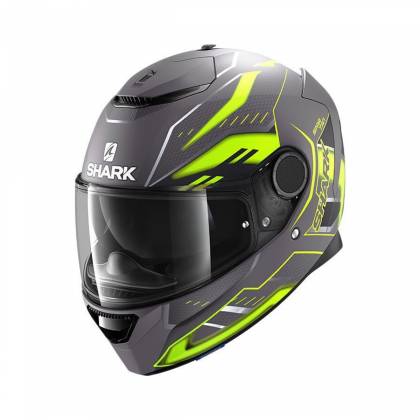 Cască Moto Integrală SHARK SPARTAN ANTHEON · Gri / Galben / Negru  - 0