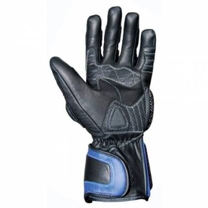 Mănuși Moto din Piele SHOX TRACK · Albastru / Negru  - 1