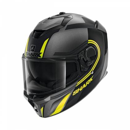 Cască Moto Integrală SHARK SPARTAN GT TRACKER · Negru / Gri / Galben Mat  - 0
