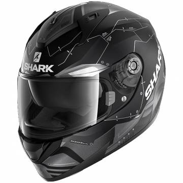 Cască Moto Integrală SHARK RIDILL MECCA · Negru / Argintiu Mat  - 0
