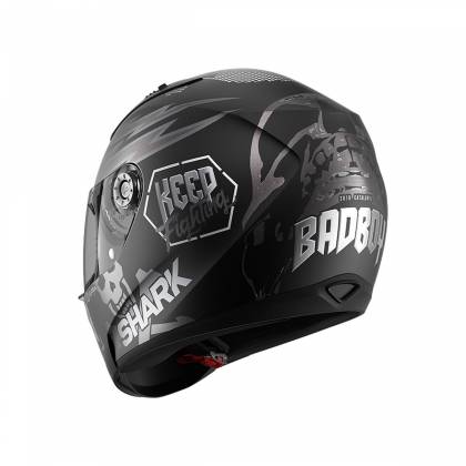 Cască Moto Integrală SHARK RIDILL 1.2 CATALAN BAD BOY · Negru / Argintiu Mat  - 2