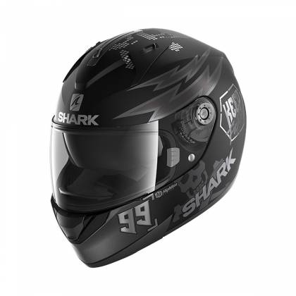 Cască Moto Integrală SHARK RIDILL 1.2 CATALAN BAD BOY · Negru / Argintiu Mat  - 0