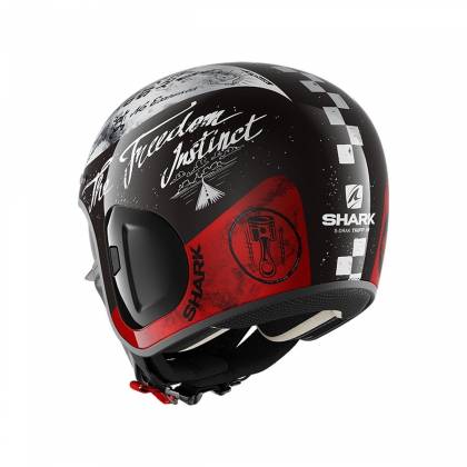 Cască Moto Open Face SHARK S-DRAK 2 TRIPP IN · Negru / Alb / Roșu  - 2