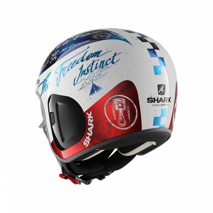 Cască Moto Open Face SHARK S-DRAK 2 TRIPP IN · Albastru / Alb / Roșu  - 2