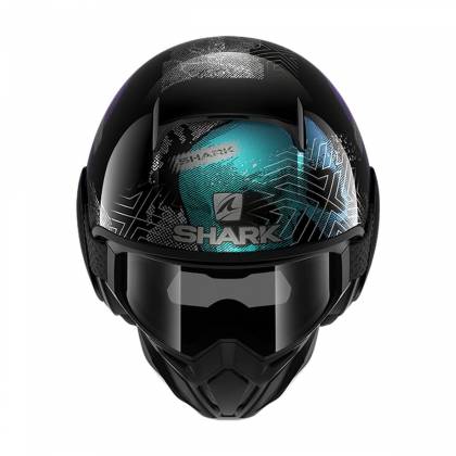Cască Moto Open Face SHARK STREET DRAK KRULL · Negru / Verde  - 1