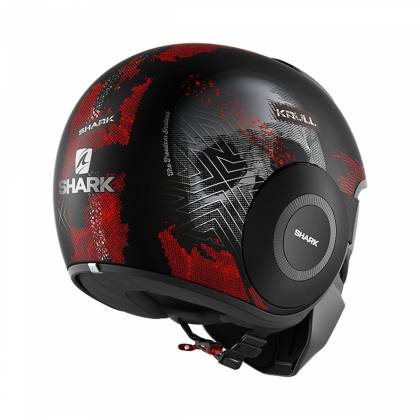 Cască Moto Open Face SHARK STREET DRAK KRULL · Negru / Argintiu / Roșu Mat  - 2