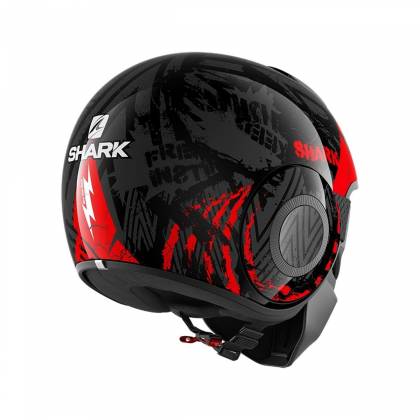 Cască Moto Open Face SHARK STREET DRAK CROWER · Negru / Gri / Roșu  - 2
