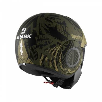 Cască Moto Open Face SHARK STREET DRAK CROWER · Negru / Verde  - 2