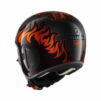 Cască Moto Open Face SHARK S-DRAK 2 CARBON DAGON · Negru / Portocaliu  - 2