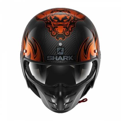 Cască Moto Open Face SHARK S-DRAK 2 CARBON DAGON · Negru / Portocaliu  - 1