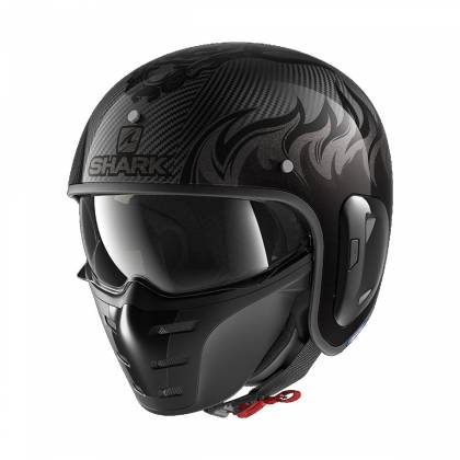 Cască Moto Open Face SHARK S-DRAK 2 CARBON DAGON · Negru / Gri  - 0