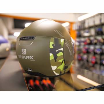 Cască Moto Open-Face SHARK CITYCRUISER GENOM · Negru / Verde Mat  - 4