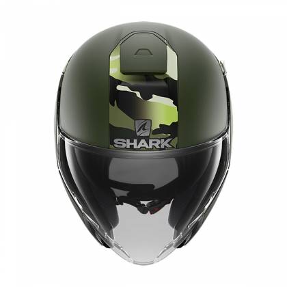 Cască Moto Open-Face SHARK CITYCRUISER GENOM · Negru / Verde Mat  - 1