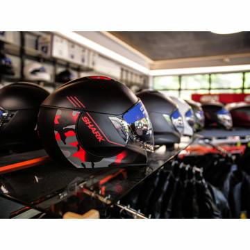 Cască Moto Open-Face SHARK CITYCRUISER GENOM · Negru / Roșu Mat  - 3