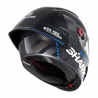 Cască Moto Integrală SHARK RACE-R PRO GP LORENZO WINTER TEST 99 · Negru / Gri / Albastru  - 2