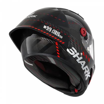 Cască Moto Integrală SHARK RACE-R PRO GP LORENZO WINTER TEST 99 · Negru / Gri / Roșu  - 2