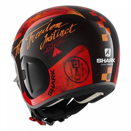 Cască Moto Open Face SHARK S-DRAK 2 TRIPP IN · Negru / Portocaliu  - 2