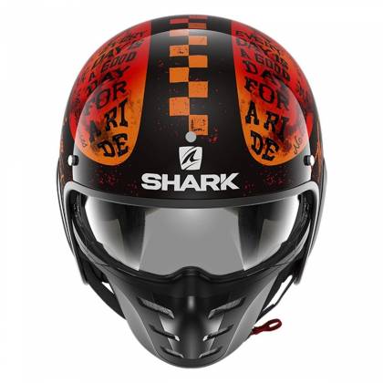 Cască Moto Open Face SHARK S-DRAK 2 TRIPP IN · Negru / Portocaliu  - 1