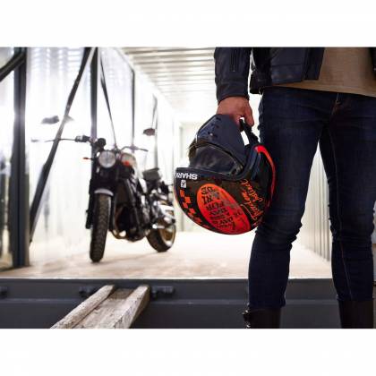 Cască Moto Open Face SHARK S-DRAK 2 TRIPP IN · Negru / Portocaliu  - 3