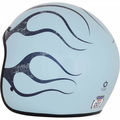 Cască Moto Open-Face AFX FX76 FLAME VINTAGE · Albastru / Negru  - 2