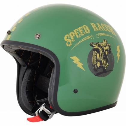 Cască Moto Open-Face AFX FX76 SPEED · Verde / Auriu  - 0