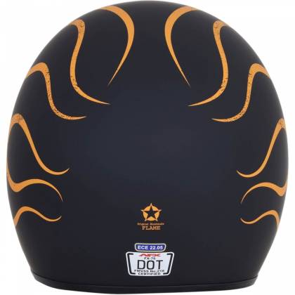 Cască Moto Open-Face AFX FX76 FLAME VINTAGE · Portocaliu / Negru  - 3