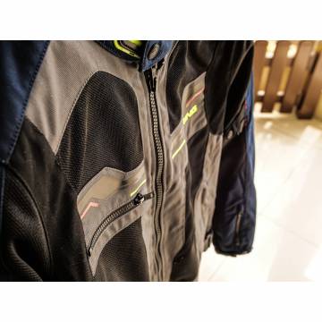 Geacă Moto de Vară din Textil BERING BAMAKO · Negru / Albastru / Gri  - 4